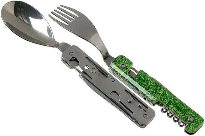 Akinod Multifunctional Cutlery 13H25 Downtown Green, Outdoor Cutlery 3 Akinod Multifunctional Cutlery 13H25 Downtown Green, Outdoor Cutlery