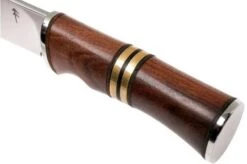 Autine Hunting Knife, Rosewood, Mirror Polish D2, RH Sheath, Hunting Knife -Famous Knife Shop AT HUNTING 05 autine at hunting 05