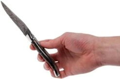 Laguiole En Aubrac 12 Cm Damast Pocket Knife, Full Handle Horn L0712PCI-FFI1 -Famous Knife Shop AUL0712PCI FFI1 08 laguiole en aubrac aul0712pci ffi1 08