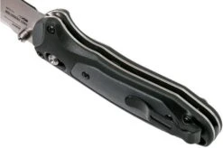 Benchmade 595 Mini Boost Pocket Knife, Plain Edge Satin Blade -Famous Knife Shop BE595 05 benchmade be595 05