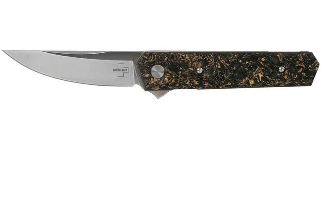 Böker Plus Kwaiken Compact Flipper Copper Marble Carbon Fibre 01BO196 Limited Edition Pocket Knife, Lucas Burnley Design 3 Böker Plus Kwaiken Compact Flipper Copper Marble Carbon Fibre 01BO196 Limited Edition Pocket Knife, Lucas Burnley Design