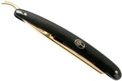 Böker Manufaktur Waldorf 24 Karat Gold 5/8" Straight Razor 140321 -Famous Knife Shop BO140321 06 boker bo140321 06