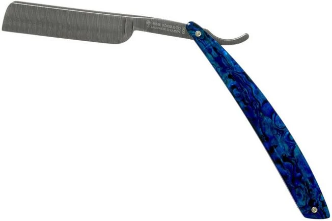 Böker Manufaktur Damascus Paua 140525DAM Straight Razor 3 Böker Manufaktur Damascus Paua 140525DAM Straight Razor