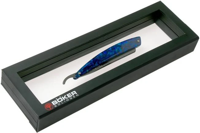 Böker Manufaktur Damascus Paua 140525DAM Straight Razor 9 Böker Manufaktur Damascus Paua 140525DAM Straight Razor - Image 7