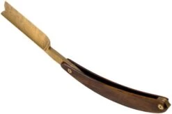 Böker Manufaktur Master Cutter Damascus Gold, Desert Ironwood 140801DAM Straight Razor 12 Böker Manufaktur Master Cutter Damascus Gold, Desert Ironwood 140801DAM Straight Razor -Famous Knife Shop BO140801DAM 05 boker