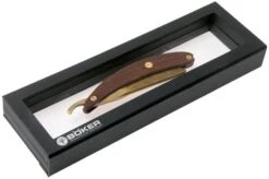 Böker Manufaktur Master Cutter Damascus Gold, Desert Ironwood 140801DAM Straight Razor 13 Böker Manufaktur Master Cutter Damascus Gold, Desert Ironwood 140801DAM Straight Razor -Famous Knife Shop BO140801DAM 06 boker