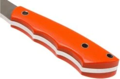 Bark River Mini Canadian A2, Blaze Orange G10, Hollow Pins, Black Sheath -Famous Knife Shop BRK03 133O10 HP 04 bark river brk03 133o10 hp 04