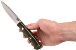 Bark River Aurora CPM Cru-Wear, Green Canvas Micarta, Bushraft Knife -Famous Knife Shop BRK06 163GNC 06 bark river brk06 163gnc 06