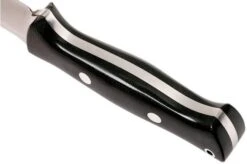 Bark River Bravo 1.2 CPM 3V, Black Canvas Micarta, Brown Sheath -Famous Knife Shop BRK07 123BRKC 04 bark river bravo brk07 123brkc 04