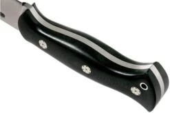 Bark River Cub CPM 3V, Black Linen Micarta, Mosaic Pins Bushcraft Knife -Famous Knife Shop BRK08 221BKC 3MP 04 bark river