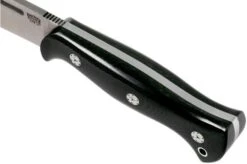 Bark River Cub CPM 3V, Black Linen Micarta, Mosaic Pins Bushcraft Knife -Famous Knife Shop BRK08 221BKC 3MP 05 bark river