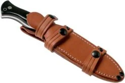 Bark River Cub CPM 3V, Black Linen Micarta, Mosaic Pins Bushcraft Knife -Famous Knife Shop BRK08 221BKC 3MP 07 bark river