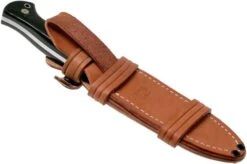 Bark River Cub CPM 3V, Black Linen Micarta, Mosaic Pins Bushcraft Knife -Famous Knife Shop BRK08 221BKC 3MP 08 bark river