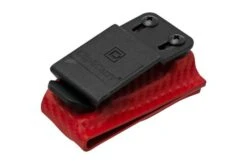 Clip And Carry Kydex Sheath Leatherman Skeletool, Carbon Fiber Red LSKEL-CF-RED Belt Holster -Famous Knife Shop CALSKEL CF RED 03 clipandcarry