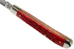Case Slimline Trapper Dark Red Bone, Standard Jig, 06982, 61048 CV Pocket Knife -Famous Knife Shop CE06982 05 case