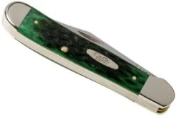 Case Copperhead Pocket Worn Bermuda Green Bone, Peach Seed Jig, 9788, 6249 SS Pocket Knife -Famous Knife Shop CE09788 04 case