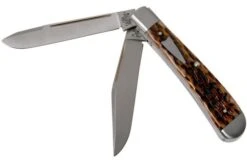 Case HT Trapper, Brown Bone, 154CM, Peach Seed Jig, 10774, TB622021 Pocket Knife, Tony Bose Design