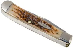 Case Trapper Amber Jigged Bone, 00164, 6254 SS Pocket Knife 15 Case Trapper Amber Jigged Bone, 00164, 6254 SS Pocket Knife -Famous Knife Shop CE164 05 case ce164 05