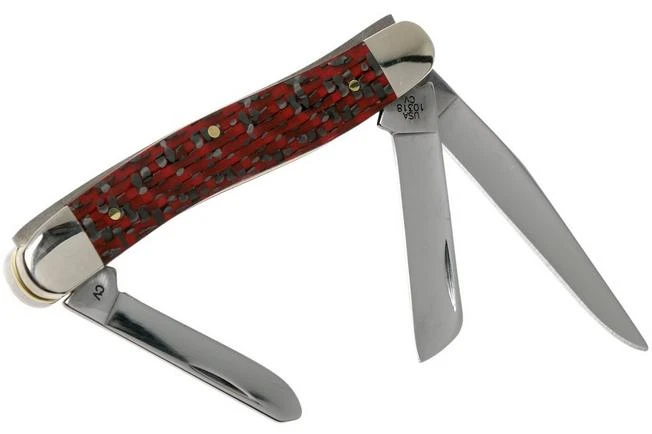 Case Medium Stockman Red & Black Carbon Fibre, 25928, 10318 CV Pocket Knife 4 Case Medium Stockman Red & Black Carbon Fibre, 25928, 10318 CV Pocket Knife - Image 2