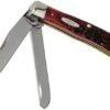 Case Trapper Crimson Red Peach Seed Jigged Bone, 27380, 6254 SS Pocket Knife -Famous Knife Shop CE27380 01 case
