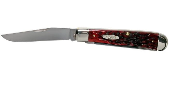 Case Trapper Crimson Red Peach Seed Jigged Bone, 27380, 6254 SS Pocket Knife 5 Case Trapper Crimson Red Peach Seed Jigged Bone, 27380, 6254 SS Pocket Knife - Image 3