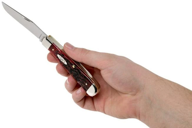 Case Trapper Crimson Red Peach Seed Jigged Bone, 27380, 6254 SS Pocket Knife 7 Case Trapper Crimson Red Peach Seed Jigged Bone, 27380, 6254 SS Pocket Knife - Image 5