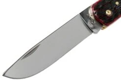 Case Sod Buster Jr Crimson Red Peach Seed Jigged Bone, 27383, 6137 SS Pocket Knife -Famous Knife Shop CE27383 03 case