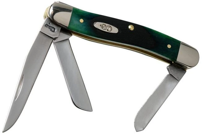 Case Medium Stockman Hunter Green Bone, Sawcut, 27664, 6318 SS Pocket Knife 3 Case Medium Stockman Hunter Green Bone, Sawcut, 27664, 6318 SS Pocket Knife