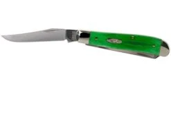 Case Mini Trapper Brilliant Green Bone, Smooth, 52824, 6207 SS Pocket Knife -Famous Knife Shop CE52824 03 case