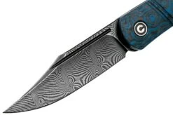 Civivi Appalachian Drifter C2015DS-2 Damascus, Blue G10 Rose Carbon Fibre Gentleman's Knife -Famous Knife Shop CIC2015DS 2 03 civivi