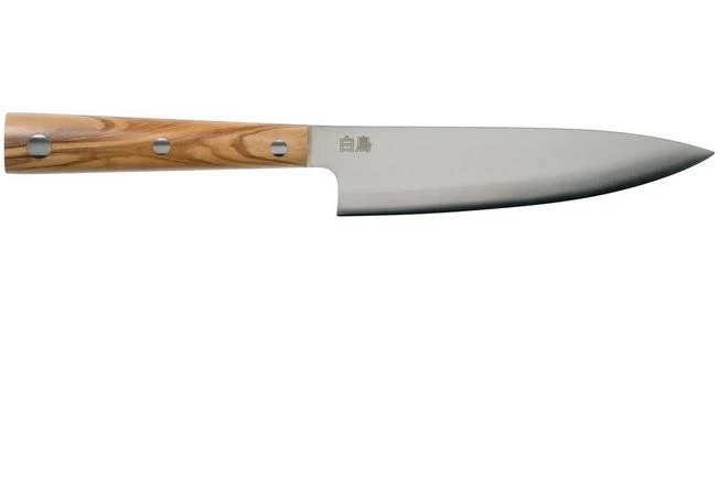 Due Cigni Hakucho Gyuto 17.5 Cm, Olive Wood 4 Due Cigni Hakucho Gyuto 17.5 Cm, Olive Wood - Image 2