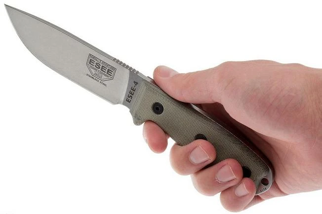 ESEE Model 4 Stainless 440C 4P-MB-SS With Sheath + Clip And MOLLE-back 7 ESEE Model 4 Stainless 440C 4P-MB-SS With Sheath + Clip And MOLLE-back - Image 5