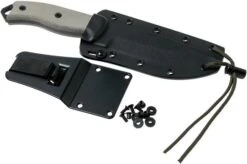 ESEE Model 5 Black Blade, Desert Tan Handle 5P-BK With Kydex Sheath + Belt Clip 16 ESEE Model 5 Black Blade, Desert Tan Handle 5P-BK With Kydex Sheath + Belt Clip -Famous Knife Shop EE ESEE 5P BK 07 esee knives v2018