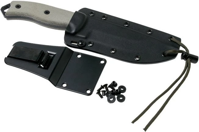 ESEE Model 5 Black Blade, Desert Tan Handle 5P-BK With Kydex Sheath + Belt Clip 9 ESEE Model 5 Black Blade, Desert Tan Handle 5P-BK With Kydex Sheath + Belt Clip - Image 7