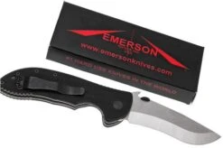 Emerson Commander Plain Edge, Stonewashed -Famous Knife Shop EM COM SF 09 emerson em com sf 09