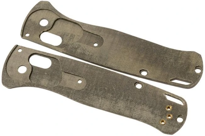 Flytanium Bugout Scales Crossfade, Green Linen Micarta 4 Flytanium Bugout Scales Crossfade, Green Linen Micarta - Image 2