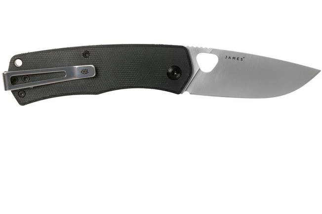 The James Brand Folsom KN102143-00 Black Micarta + Satin Pocket Knife 4 The James Brand Folsom KN102143-00 Black Micarta + Satin Pocket Knife - Image 2