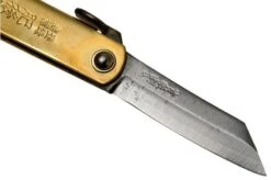 Higonokami Pocket Knife 5 Cm HIGO75BRS, SK-carbon Steel, Brass -Famous Knife Shop KT HIGO75BRS 03 higonokami