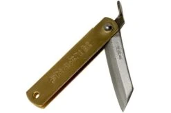 Higonokami Pocket Knife 5 Cm HIGO75BRS, SK-carbon Steel, Brass -Famous Knife Shop KT HIGO75BRS 04 higonokami