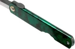 Higonokami Pocket Knife 7.3 Cm HIGOCJB, Blue Paper Steel, Jade Black Green Glitter Enamel -Famous Knife Shop KT HIGOCJB 06 higonokami