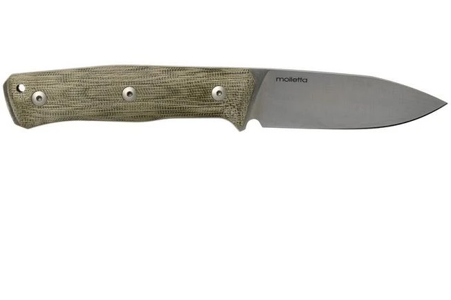 LionSteel B35 CVG Green Canvas Micarta Bushcraft Knife 4 LionSteel B35 CVG Green Canvas Micarta Bushcraft Knife - Image 2