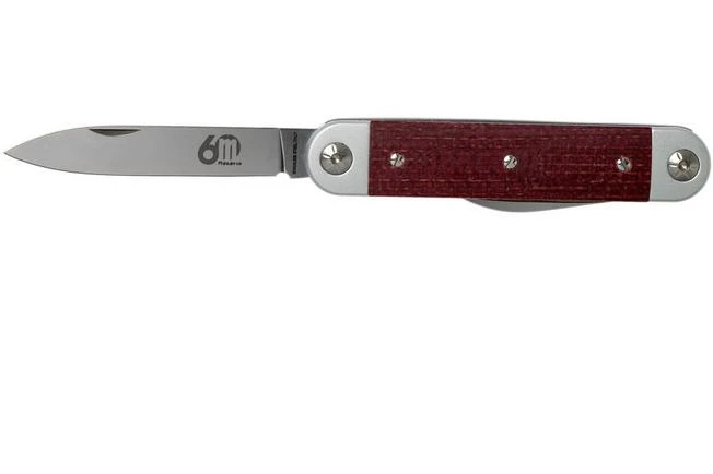 Maserin 60° Knife Sessantesimo 195/MCR Red Micarta Pocket Knife 5 Maserin 60° Knife Sessantesimo 195/MCR Red Micarta Pocket Knife - Image 3