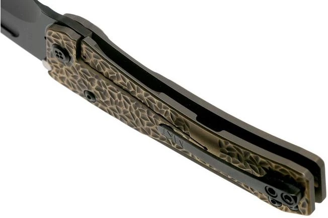 Medford Slim Midi Marauder S35VN Tanto Black PVD, Bronze Hammered Handle Pocket Knife 7 Medford Slim Midi Marauder S35VN Tanto Black PVD, Bronze Hammered Handle Pocket Knife - Image 5