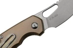 MKM Isonzo FX03M-2TBR, Cleaver Stonewashed Böhler M390 Bronze Titanium, Pocket Knife -Famous Knife Shop MMK FX03M 2TBR 05 mkm