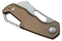 MKM Isonzo FX03M-2TBR, Cleaver Stonewashed Böhler M390 Bronze Titanium, Pocket Knife -Famous Knife Shop MMK FX03M 2TBR 06 mkm