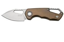 MKM Isonzo FX03M-3TBR, Clip Point Stonewashed Böhler M390 Bronze Titanium, Pocket Knife