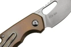 MKM Isonzo FX03M-3TBR, Clip Point Stonewashed Böhler M390 Bronze Titanium, Pocket Knife 12 MKM Isonzo FX03M-3TBR, Clip Point Stonewashed Böhler M390 Bronze Titanium, Pocket Knife -Famous Knife Shop MMK FX03M 3TBR 05 mkm