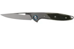 MKM Cellina MY02-GCT Titanium Bolsters, Green Canvas Micarta Pocket Knife, Lucas Burnley Design