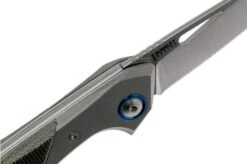 MKM Cellina MY02-GCT Titanium Bolsters, Green Canvas Micarta Pocket Knife, Lucas Burnley Design -Famous Knife Shop MMK MY02 GCT 06 mkm knives