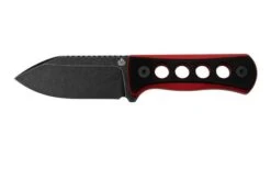 QSP Knife Canary QS141-B2 Blackwashed, Black Red G10, Neck Knife